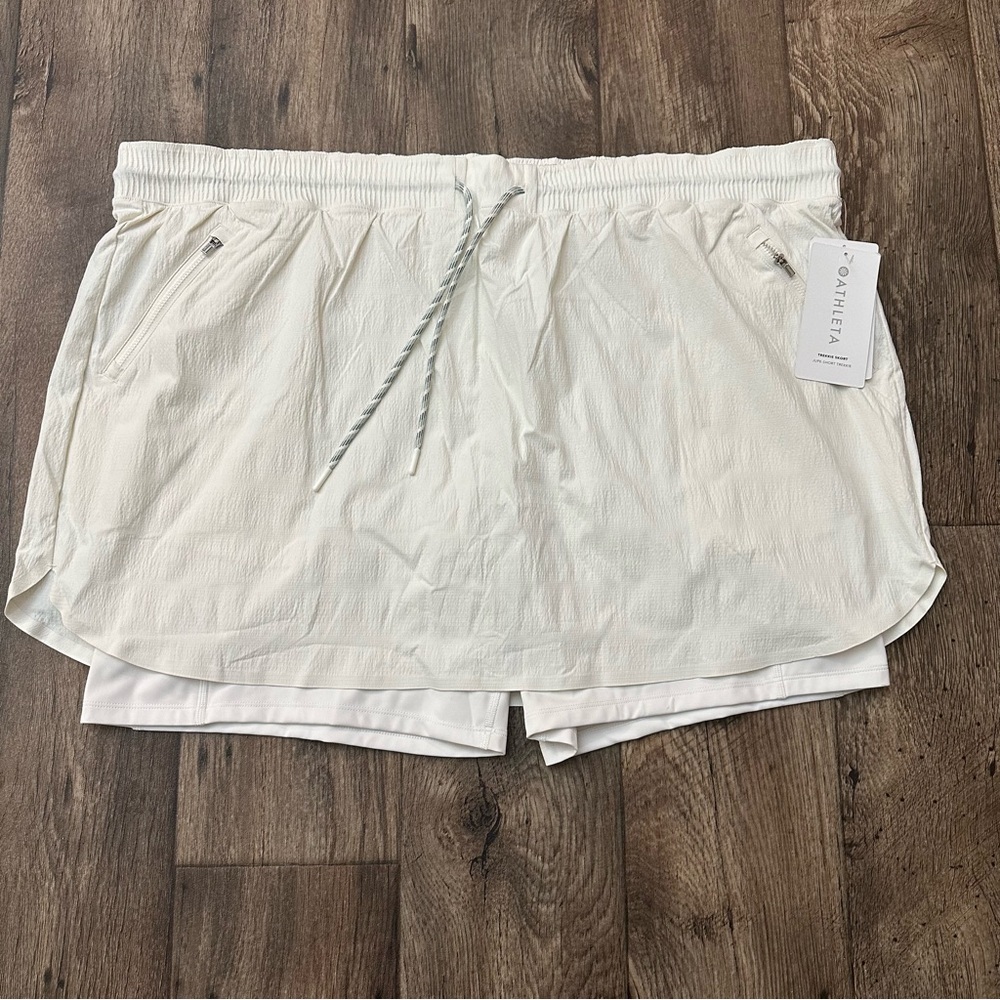 Athleta Trekkie Skort Tennis Golf Shorts Off White Women’s Sz 24 Off White Ivory